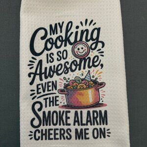 NEW - Cute Kitchen Towel - My Cooking Is So Awesome